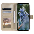 Cu clapetă pentru Samsung Galaxy A15, Mandala Flower, albastru + sticlă 9H 