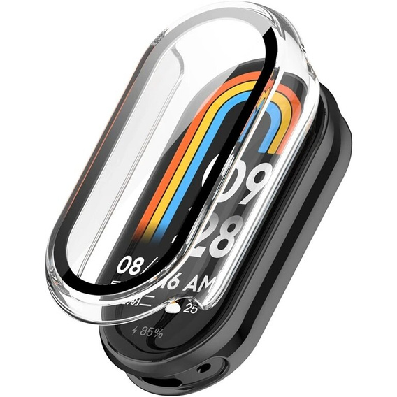 Carcasă 2in1 + sticlă călită pentru Xiaomi Smart Band 10 / 9 / 8, negru