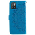 Cu clapetă pentru Xiaomi Redmi 10, Mandala, albastru