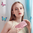 Cu clapetă pentru Motorola Edge 60 / 60 Fusion, Butterfly, roz rose gold