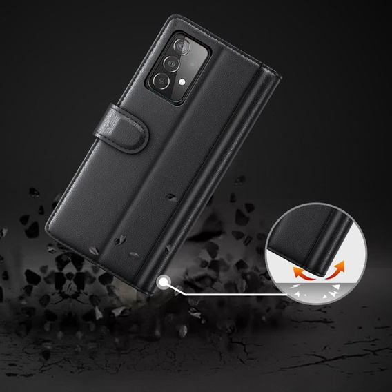 Husa cu clapetă pentru Samsung Galaxy A52 / A52s, Split Leather, albastru