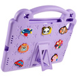 Husă pentru copii pentru Apple iPad Air 11" 6 gen. 2024, Cute Patterns, cu suport, violet
