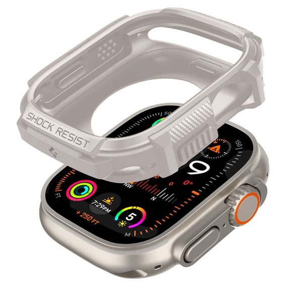Pasek z etui Spigen do Apple Watch Ultra 49mm, Rugged Armor Pro, Czarny
