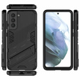 Husa pentru Samsung Galaxy S21 FE, Military kickstand, albastru