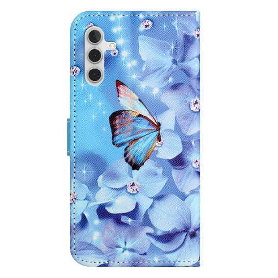 Cu clapetă pentru Samsung Galaxy M15 5G, Wallet, Flower and Butterfly