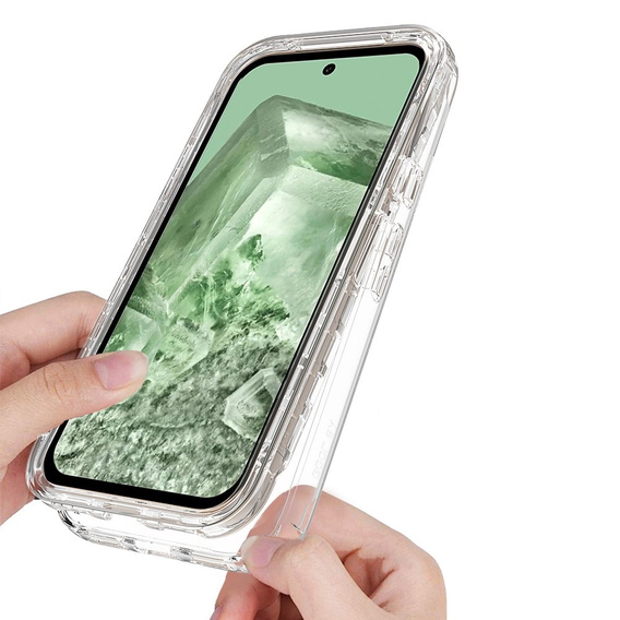 Carcasă pentru Google Pixel 8A, Shockproof, cu folie, transparentă