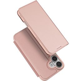 Husă Dux Ducis pentru iPhone 17, Skin Pro, cu clapetă, cu slot pentru carduri, roz