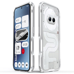 Husa LUPHIE pentru Nothing Phone 2a / 2a Plus, Armor Bumper, de argint
