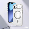 Husă pentru iPhone Air, pentru MagSafe, cu suport, transparentă cu inserții gri