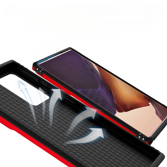 Husă blindată pentru Samsung Galaxy Note 20 Ultra, CamShield Slide, roșu