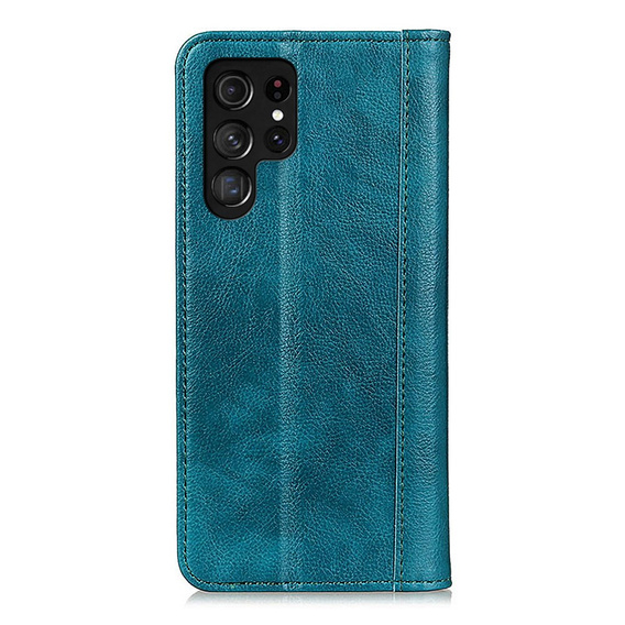 Huse pentru Samsung Galaxy S25 Ultra, Wallet Litchi Leather, verde