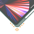 Carcasă pentru iPad Pro 12.9" 2022/2021/2020 (6/5/4 gen.), Smart Pencil, cu suport pentru stylus, verde