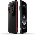 Husa pentru Xiaomi 14 Ultra, Armor Bumper, cu capac pentru obiectiv, negru / roșu