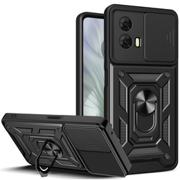 Husă blindată pentru Motorola Moto E14, CamShield Slide, negru