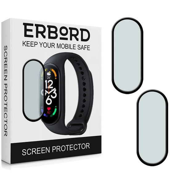 2x ERBORD Hybrid Glass pentru Xiaomi Mi Band 7/7 NFC