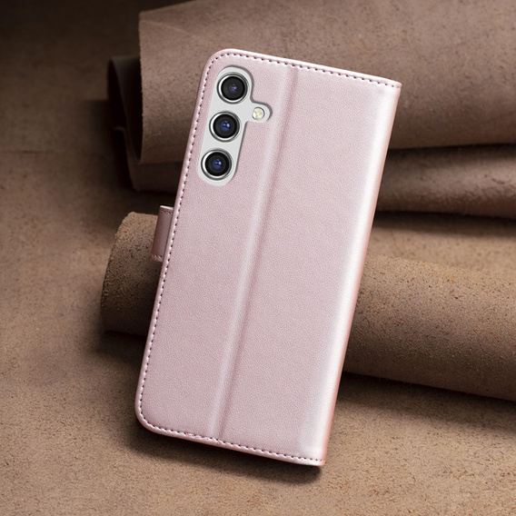 Cu clapetă pentru Samsung Galaxy A55 5G,BINFEN Wallet, roz