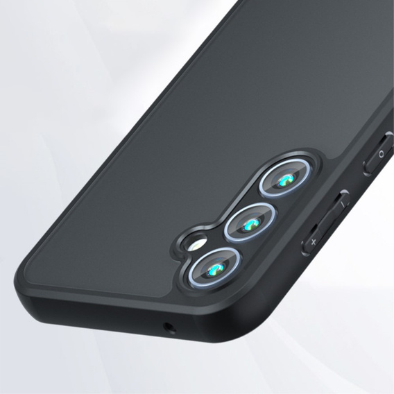 Carcasă pentru Samsung Galaxy S24, Fusion Hybrid, cu protecție pentru camera foto, transparent / negru
