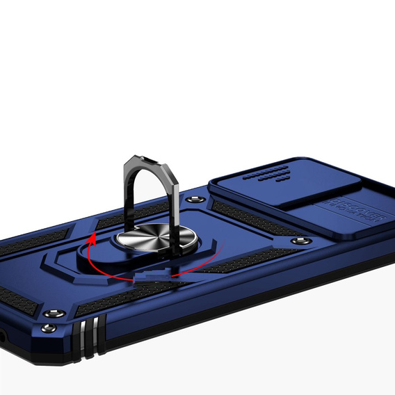 Husă blindată pentru Motorola Moto G22, CamShield Slide, albastru