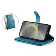Cu clapetă pentru Samsung Galaxy S25, Wallet Zipper Pocket, albastru