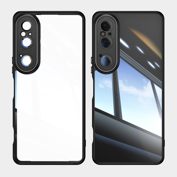 Carcasă pentru Sony Xperia 1 VI, Fusion Hybrid, cu protecție pentru camera foto, transparent / negru