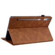 Huse pentru Lenovo Tab P11 Pro Gen 2, Wallet Pen Slot, maro
