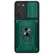 Husă blindată pentru Samsung Galaxy S23 Plus, Camera Slide Card Slot, verde