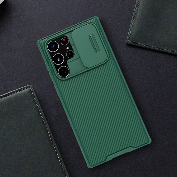 Carcasă blindată Nillkin pentru Samsung Galaxy S23 Ultra, CamShield Pro, verde