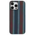 Carcasă pentru iPhone 16 Pro Max, Aramid Fiber Slim Case, pentru MagSafe, albastru / roșu
