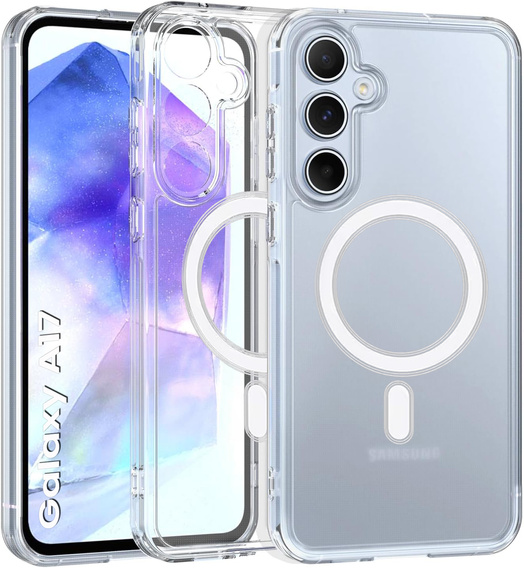 Husă pentru Samsung Galaxy A17 5G, pentru MagSafe, întărită, transparentă