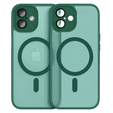 Husă pentru iPhone 16, pentru MagSafe, ERBORD Matt Case, verde + sticlă pentru ecran