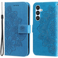 Cu clapetă pentru Samsung Galaxy A54 5G, Mandala Flower, albastru