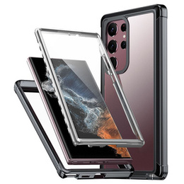 Carcasă pentru Samsung Galaxy S22 Ultra, Shockproof, cu folie, negru