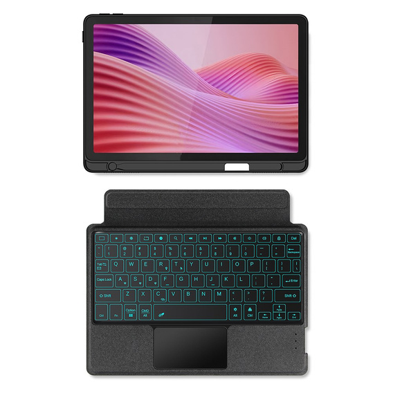 Carcasă + tastatură Lenovo Tab Plus, negru