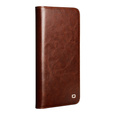 Carcasa flip pentru Samsung Galaxy S25 FE, QIALINO Leather Wallet, maro