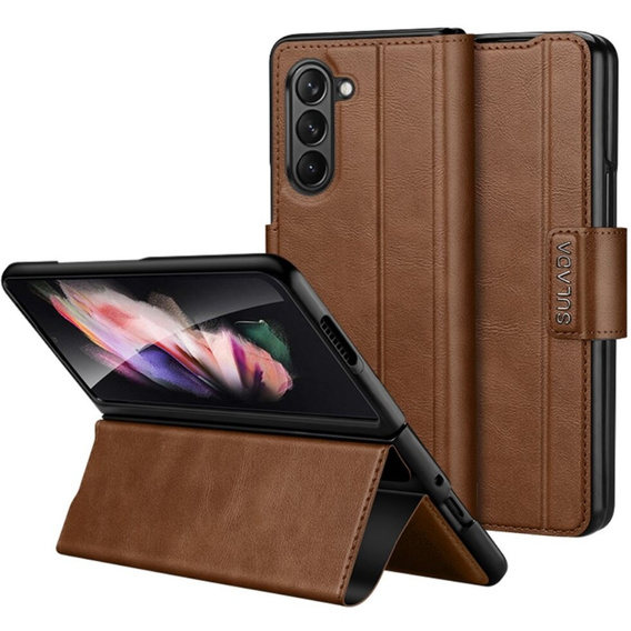 Cu clapetă pentru Samsung Galaxy Z Fold5 5G, Wallet, albastru închis