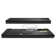 Carcasa Spigen pentru Samsung Galaxy S25 Ultra, Tough Armor Mag MagSafe, negru + 9H Tempered Glass