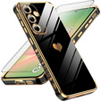 Carcasa pentru Samsung Galaxy A56, Electro heart, negru + sticlă 9H