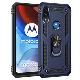 Husă blindată pentru Motorola Moto E7 Power / E7i Power, Nox Case Ring, albastru închis