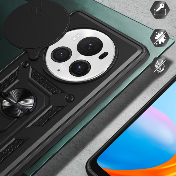 Husă blindată pentru Honor Magic 6 Pro 5G, CamShield Slide, negru