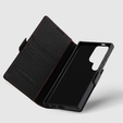Husă din piele pentru Samsung Galaxy S25 Ultra, ERBORD LeatherWallet, negru