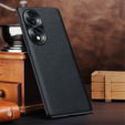 Husă din piele pentru Honor 70 5G, leather hybrid, negru