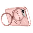 Carcasa iPhone 16e, Glittery Magnetic Kickstand, roz