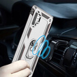 Husă blindată pentru Samsung Galaxy Note 10+ Plus, Nox Case Ring, de argint