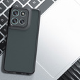 Carcasă pentru Xiaomi Redmi 15 5G / 4G, cu protecție pentru cameră, transparentă cu laturi negre