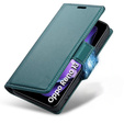Husă pentru Oppo Reno 13, ERBORD Glossy Litchi, portofel cu clapetă, verde