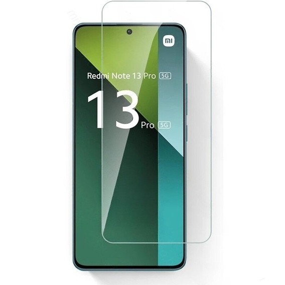 Carcasă blindată pentru Xiaomi Redmi Note 13 Pro 5G, CamShield Slide, verde + sticlă călită 9H