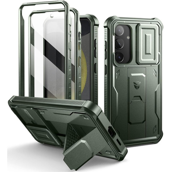 Husă blindată pentru Samsung Galaxy S24 Plus, Dexnor Full Body (Two Frames), verde