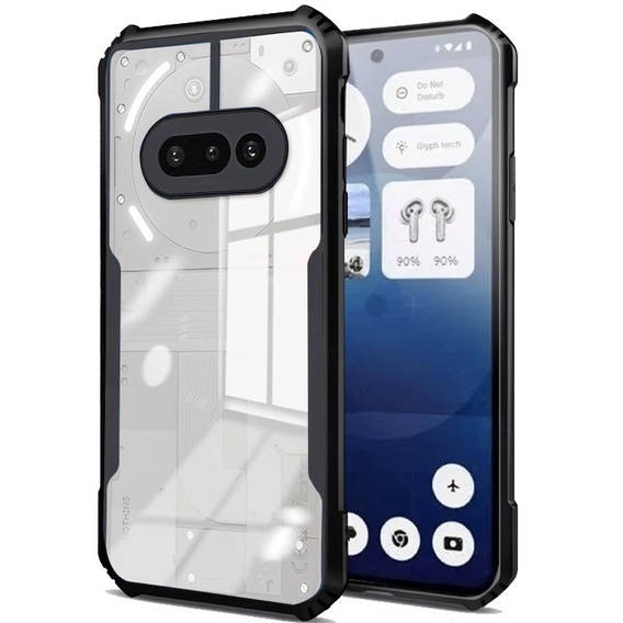 Huse pentru Nothing Phone 3A, AntiDrop Hybrid, negru
