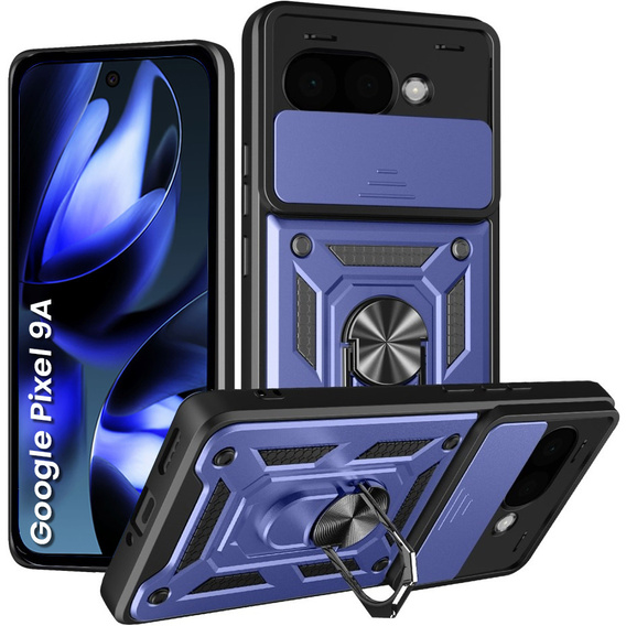 Husă blindată pentru Google Pixel 9A, CamShield Slide, albastru