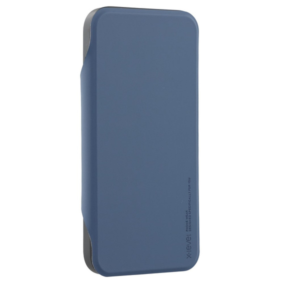 Husă X-LEVEL pentru iPhone 16 Pro, Magnetic Card Holder, albastru